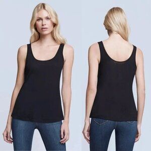 L' Agence Perfect Scoop Neck Navy Blue Tank Size X Small NWOT